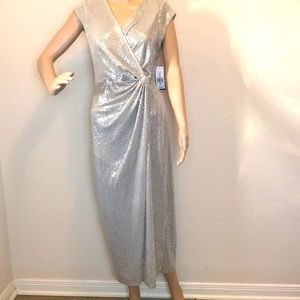 John Meyer Studio Silver Sparkling Gown Size 6P